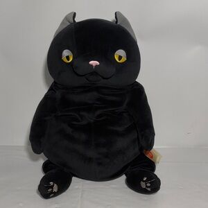 Shinada Global Mochi Series Mochineko Black Cat Plush 16” Tall